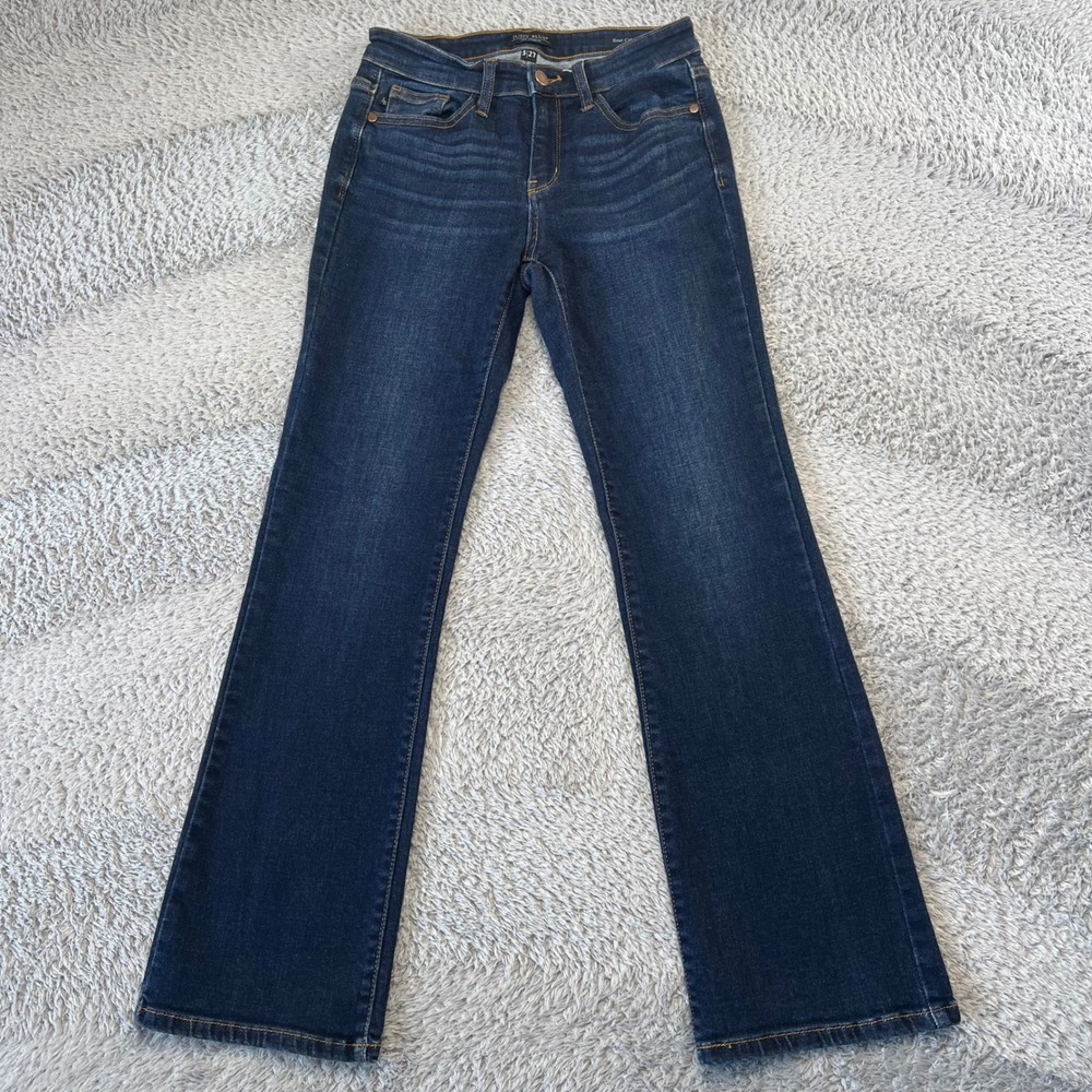 Judy Blue Mid Rise Bootcut Jeans Womens 5/27 Dark Wash Stretch Office Casual